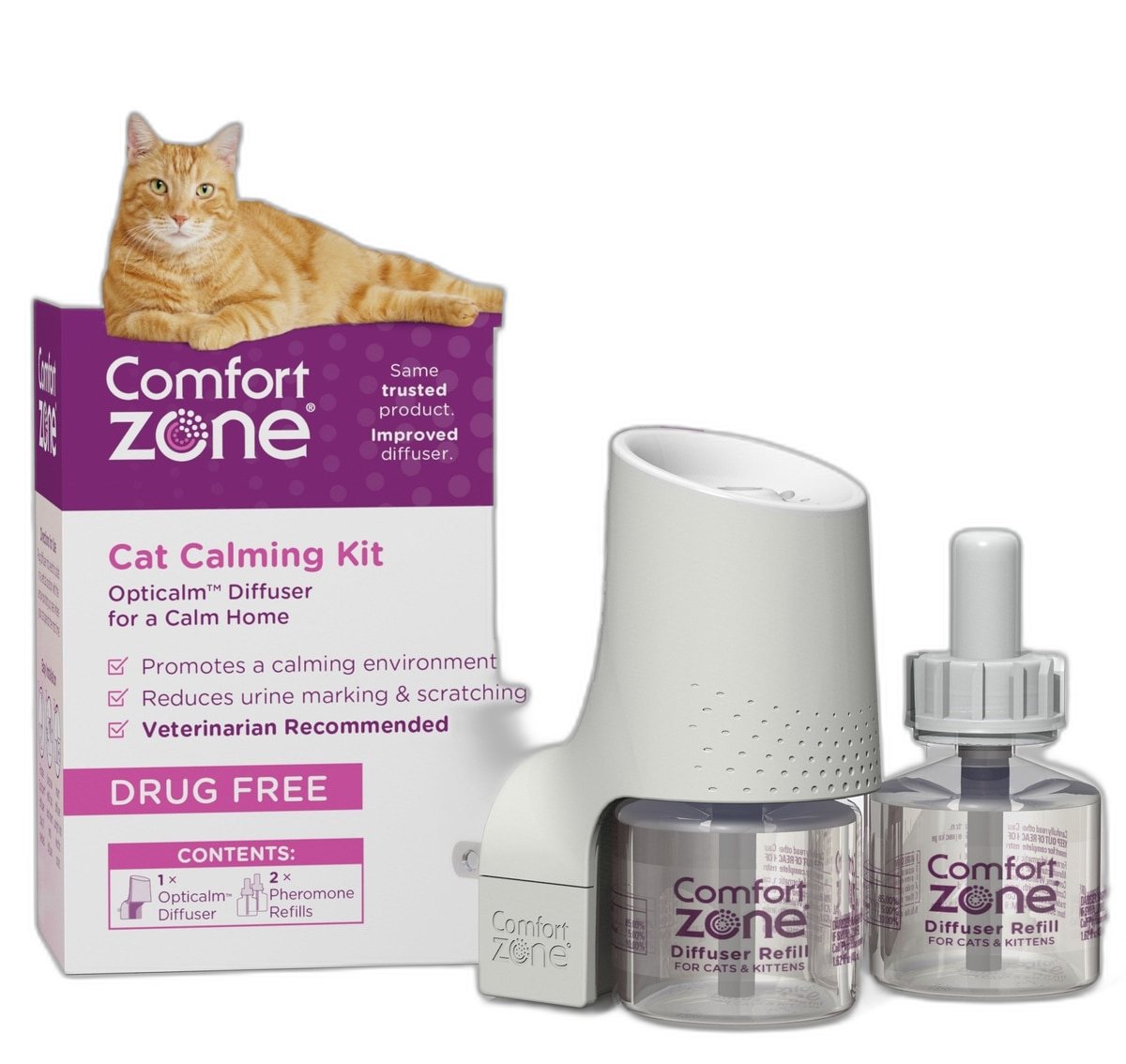 Comfort Zone Calming Diffuser Kit for Cats by Comfort Zone