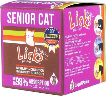 Licks Pill-Free SENIOR Mobility + Long-Term Health Support Senior Cat Supplement