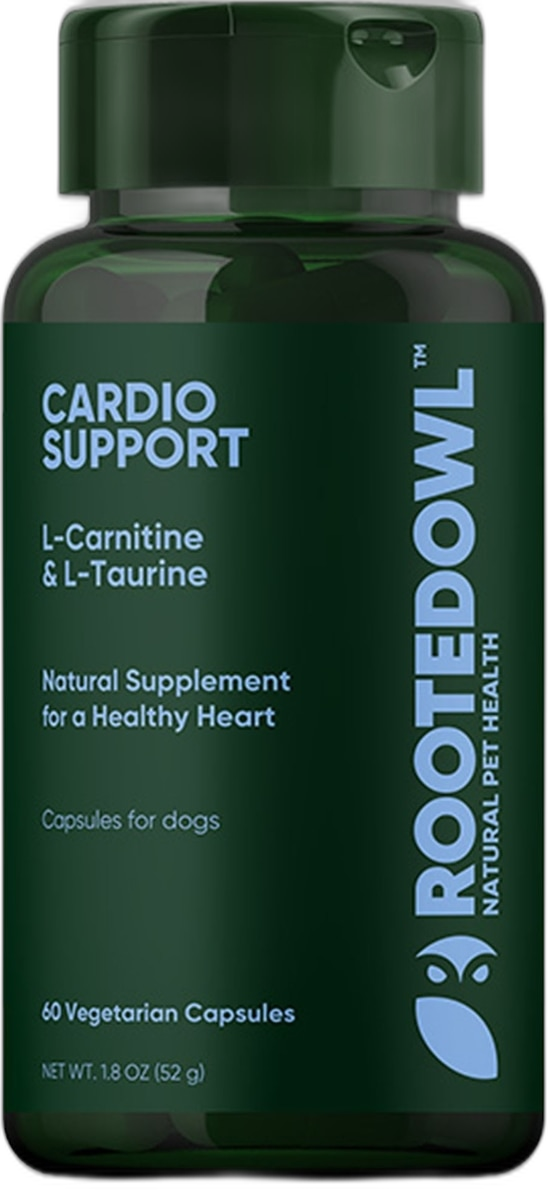 Natural Cardio Support Capsules Supplement with L-Taurine & L-Carnitine for Dogs