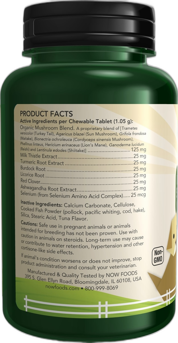 NOW Pets Immune Support Dog & Cat Supplement