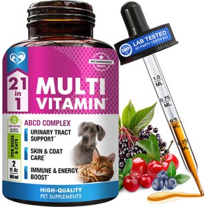 Beloved Pets 21-in-1 Multivitamin Liquid with Glucosamine & Cranberry for Overall Wellness