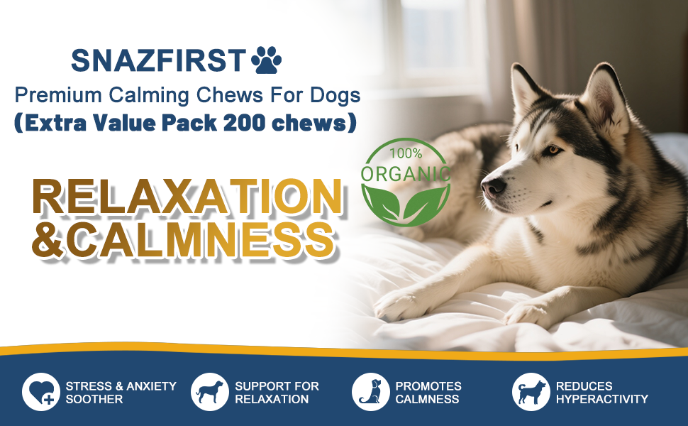 Calming Chews for Dogs Anxiety Relief, Dog Calming Chews-Anxiety and Stress Relief Treats Melatonin Bites Sleep Aid Calm Dog with Noise,Thunder,Barking,Separation(Chicken Flavor, 150 Chews)