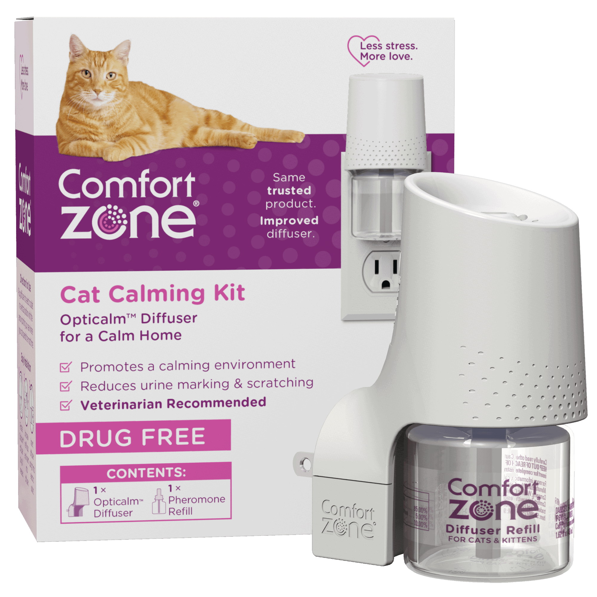 Comfort Zone Calming Diffuser Kit for Cats pet supplement