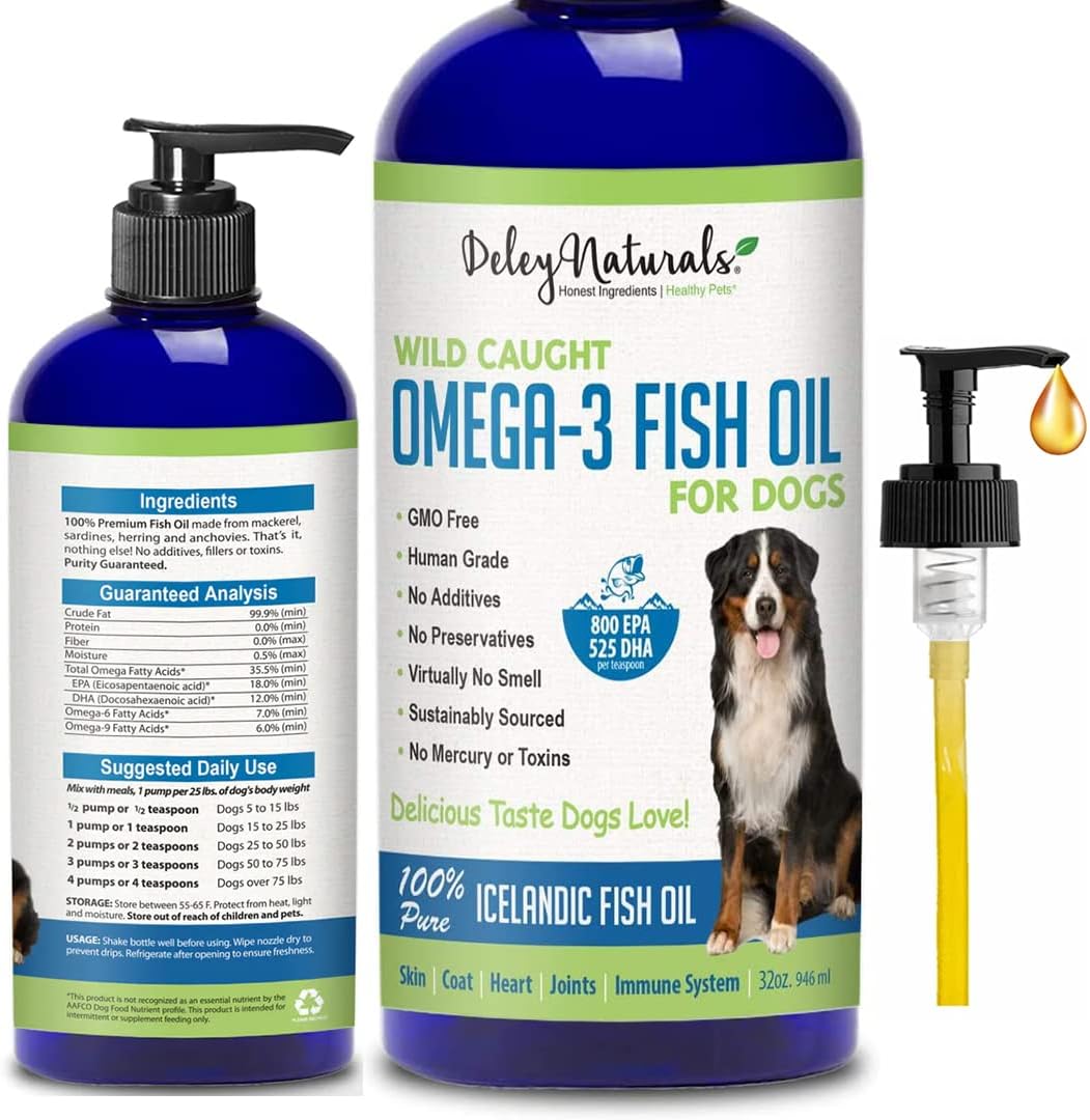 Deley Naturals Wild Caught Fish Oil for Dogs