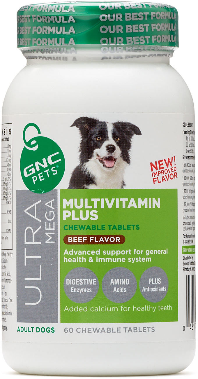 GNC Pets Ultra Mega Multivitamin Plus Skin & Coat Chews for All Dogs