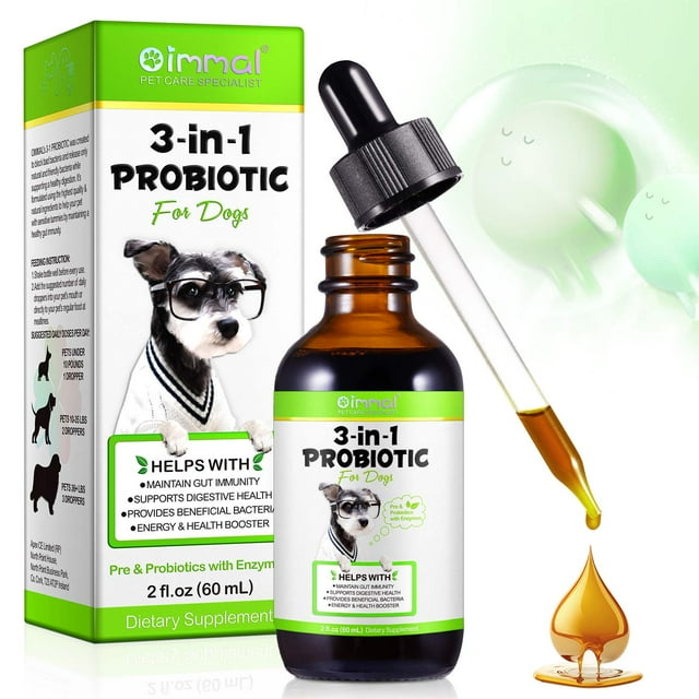 Liquid Probiotics for Dogs 3 in 1 Dog Probiotic Drops