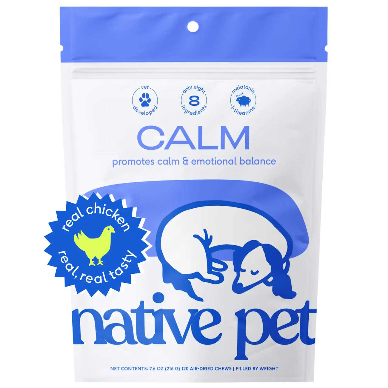 Native Pet Calm Chews for Dogs - Relaxation Supplement for Stress & Anxiety