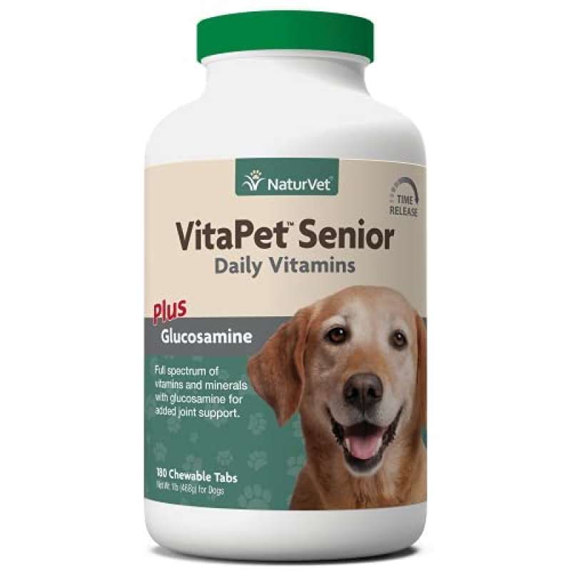 NaturVet 9-in-1 Dog Multivitamin Plus Glucosamine, Vitamins, Minerals, Enzymes for All Ages pet supplement