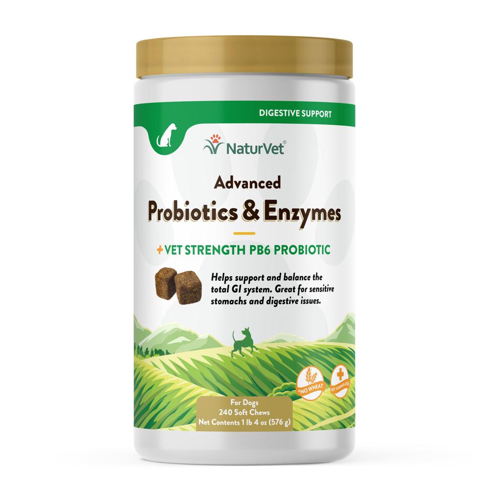 NaturVet Advanced Probiotics & Enzymes for Dogs with Prebiotics