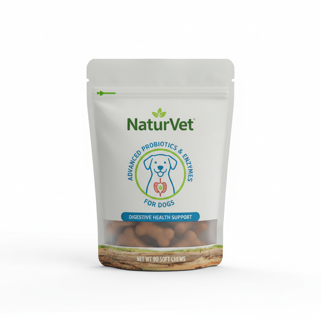 NaturVet Advanced Probiotics & Enzymes for Dogs pet supplement