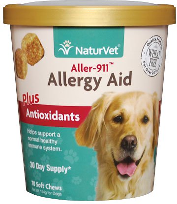 NaturVet Aller-911 Allergy Aid Plus Antioxidants pet supplement