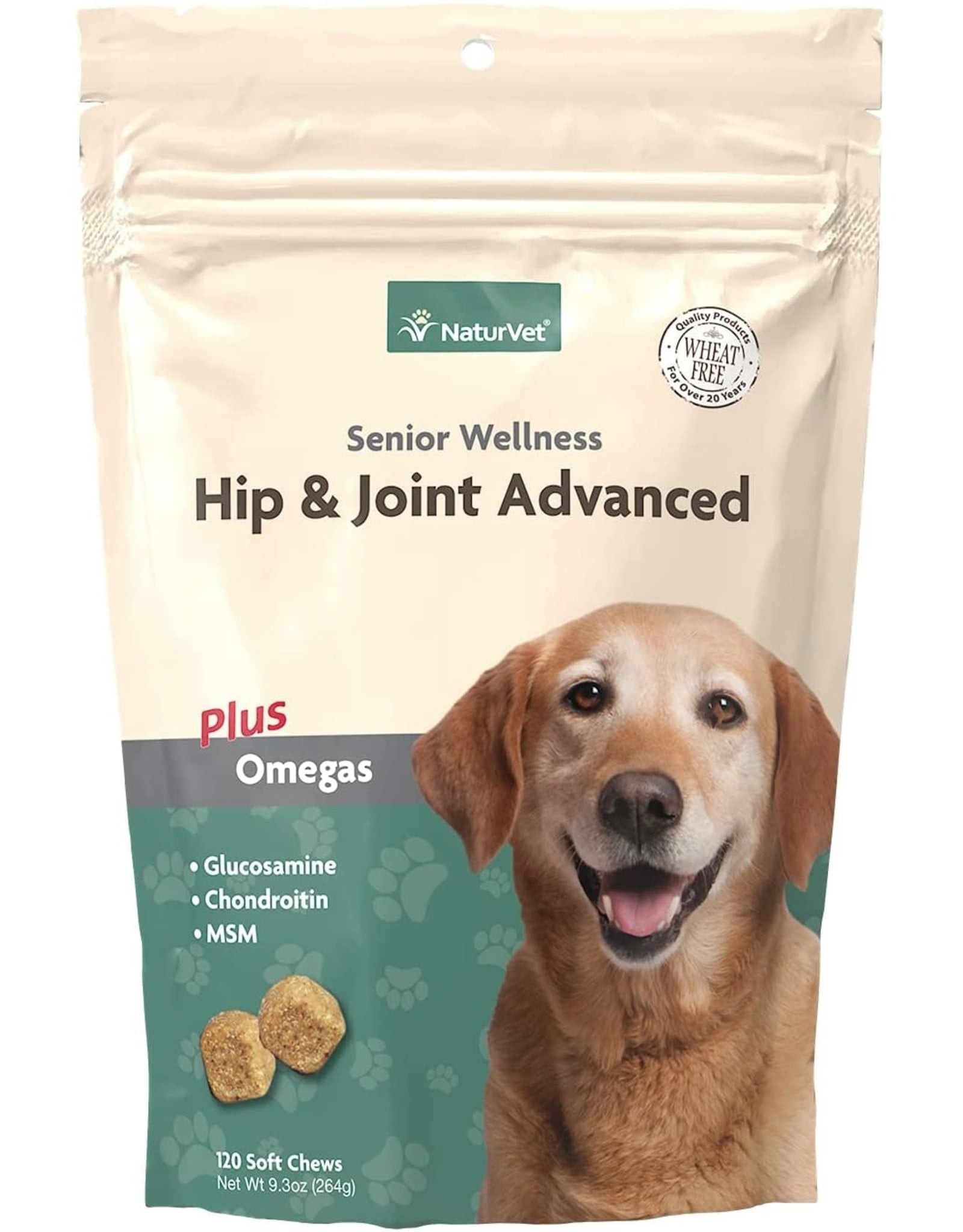 NaturVet Senior Wellness Hip & Joint Advanced Glucosamine Dog Soft Chews