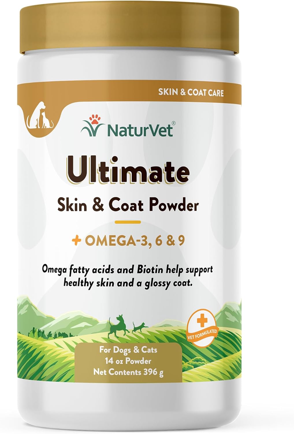 NaturVet Shedding Aid for Dogs & Cats with Omega-3 & 6 pet supplement