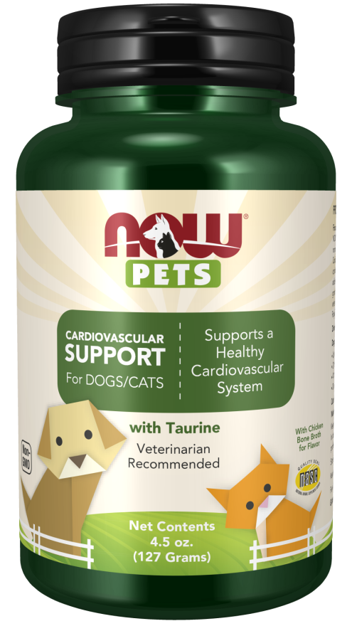 NOW Pets Cardiovascular Support Dog & Cat Supplement, 4.5-fl oz bottle