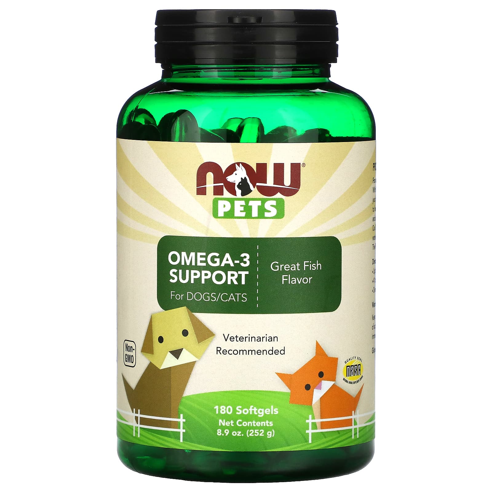NOW Pets Omega-3 Support for Dogs & Cats