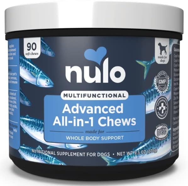 Nulo Functional Hip & Joint Soft Chews for Dogs - Glucosamine, Chondroitin, MSM & Eicosapentaenoic Acid (EPA)