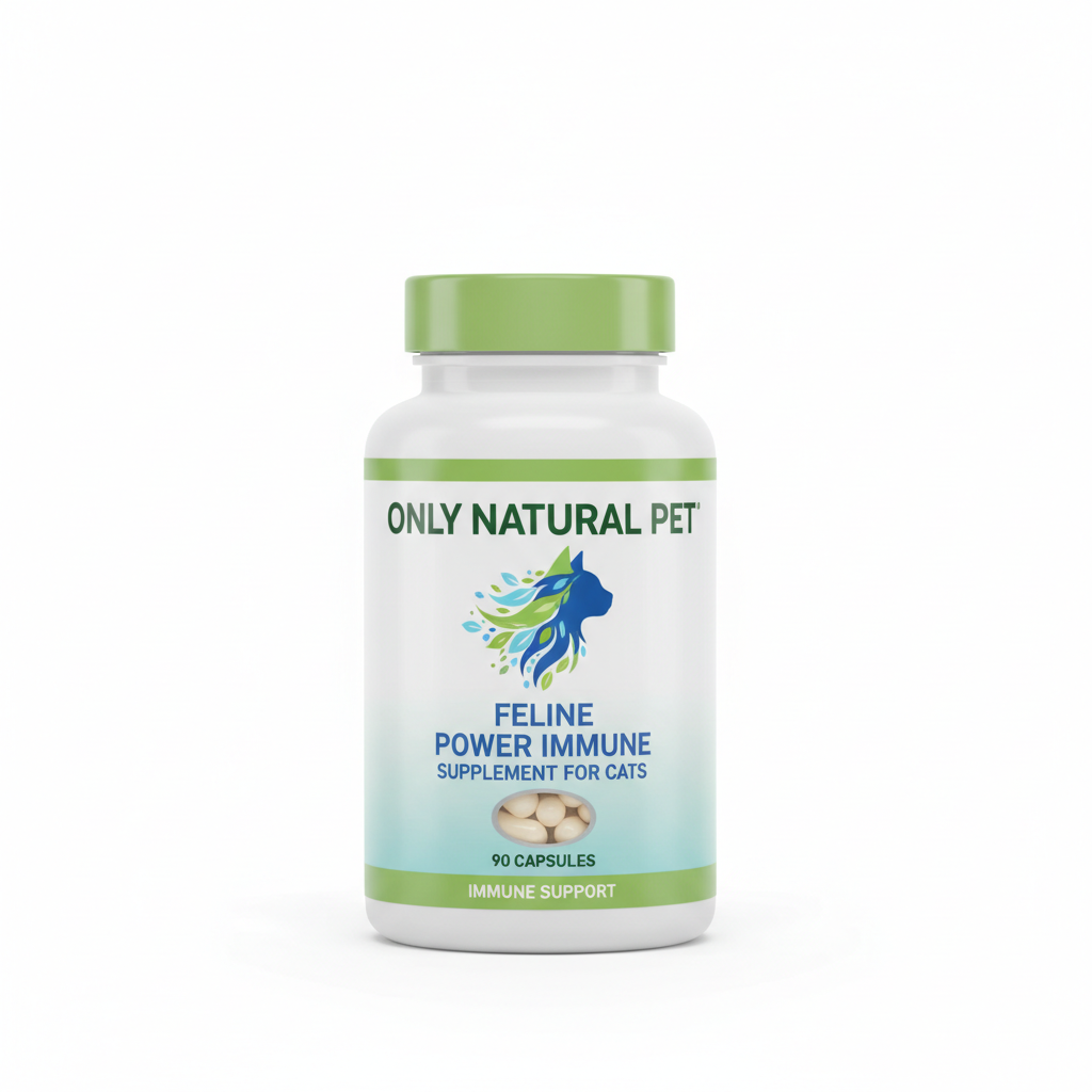 Only Natural Pet Feline Power Immune Supplement for Cats, 90 Capsules pet supplement