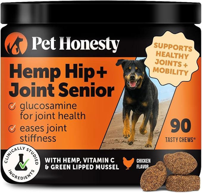 Pet Honesty Senior Hemp Mobility Soft Chews for Dogs