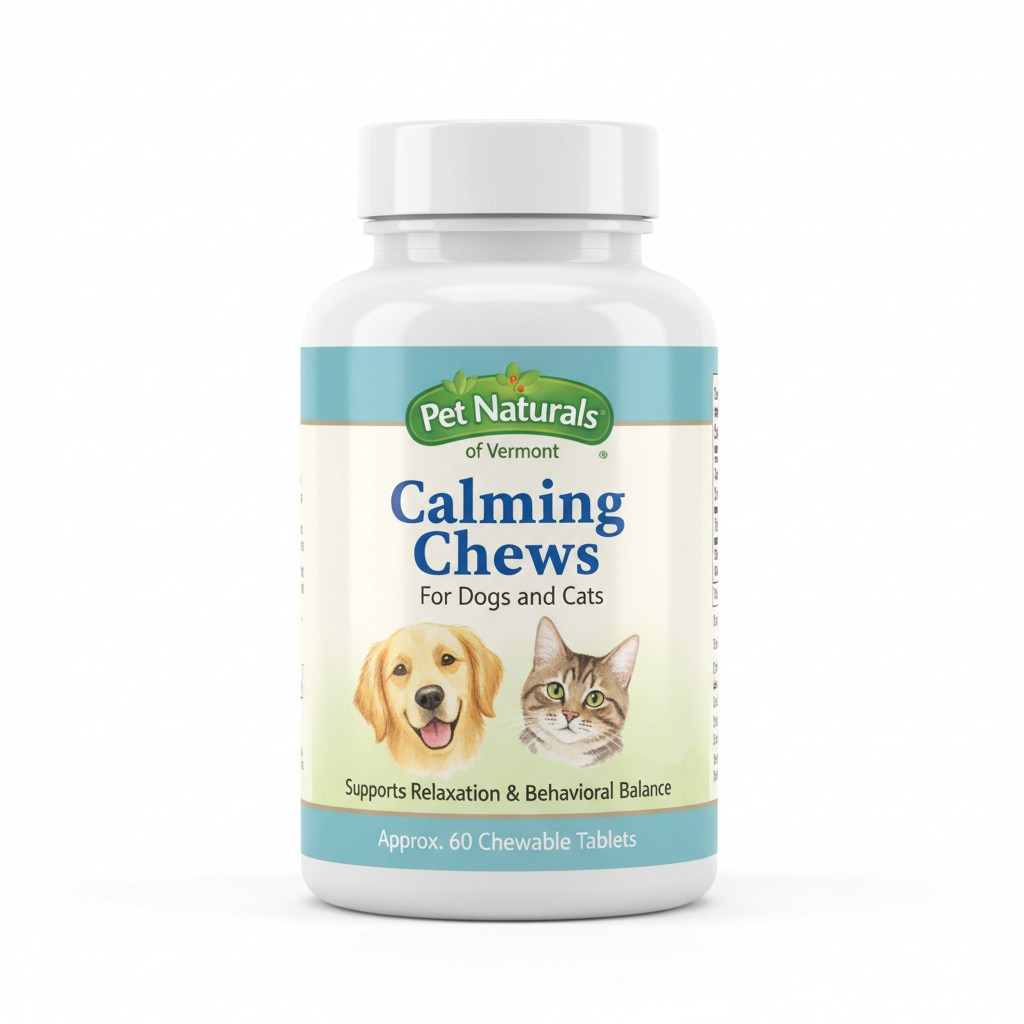 Pet Naturals of Vermont Calming Chews for Dogs and Cats calming & anxiety supplement