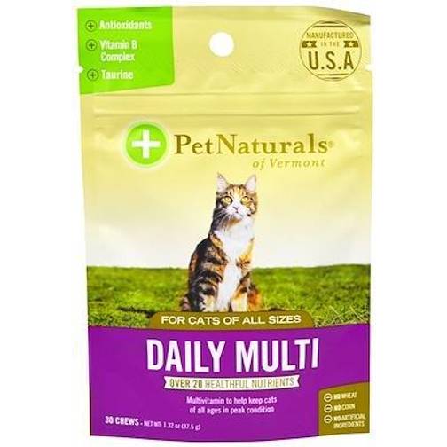 Pet Naturals of Vermont Daily Best Multivitamin for Cats - Supports Immune, Skin, Coat & Organ Health - 60 Chews by Pet Naturals of Vermont