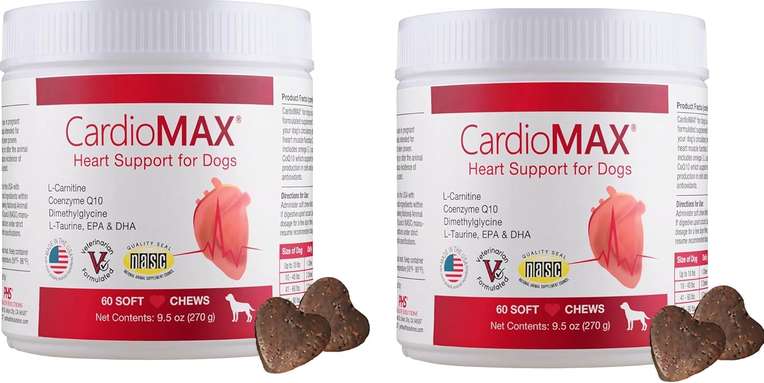 Petaxin Heart Support Supplement for Dogs - CoQ10, Taurine, L-Carnitine