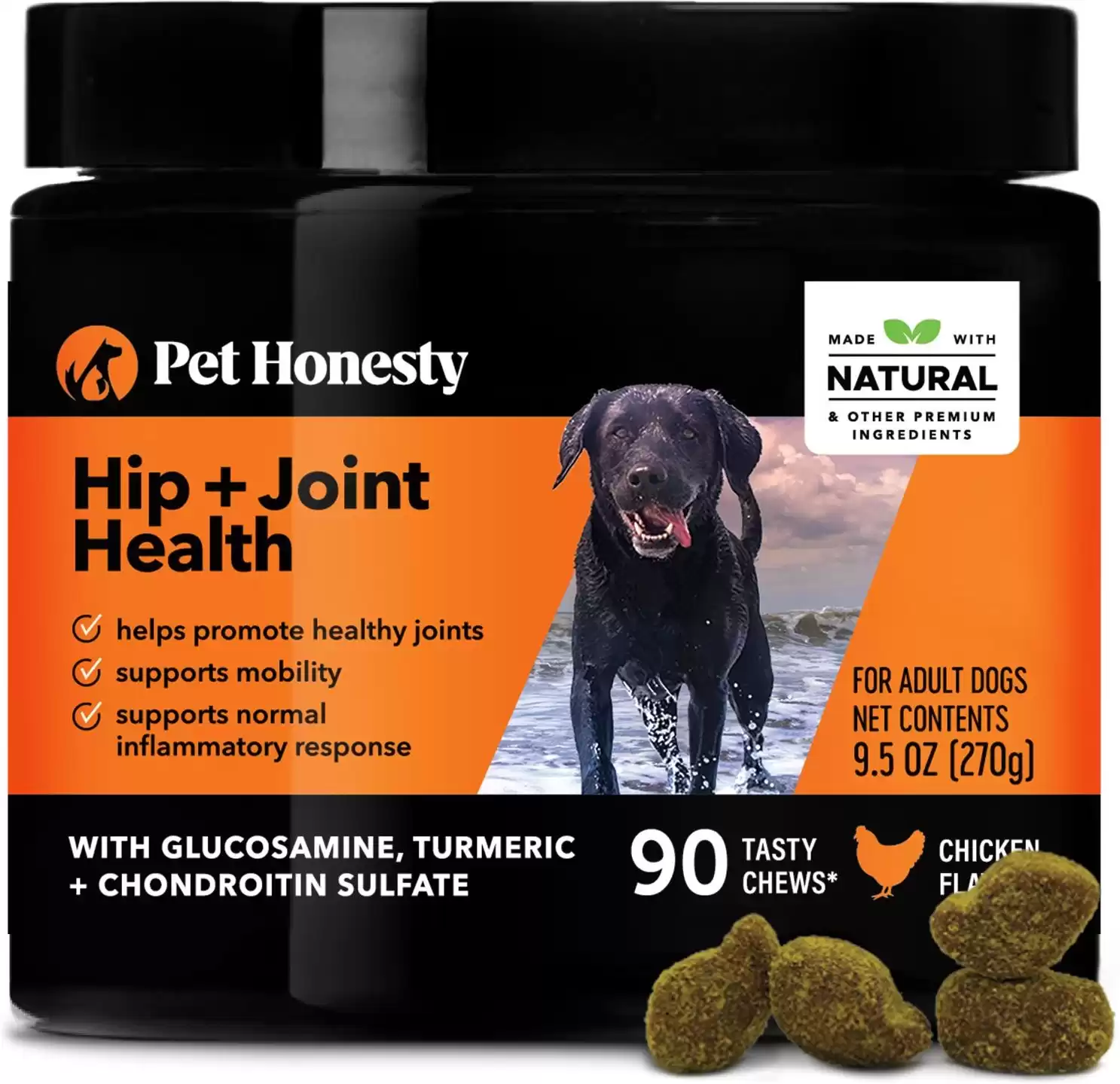 PetHonesty Advanced Hip & Joint Supplement for Dogs - Glucosamine, MSM, Turmeric by PetHonesty
