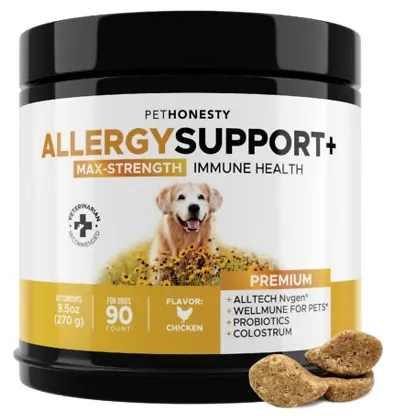 PetHonesty Immune Support Chews for Dogs - Chicken Flavor with Colostrum & Turmeric pet supplement