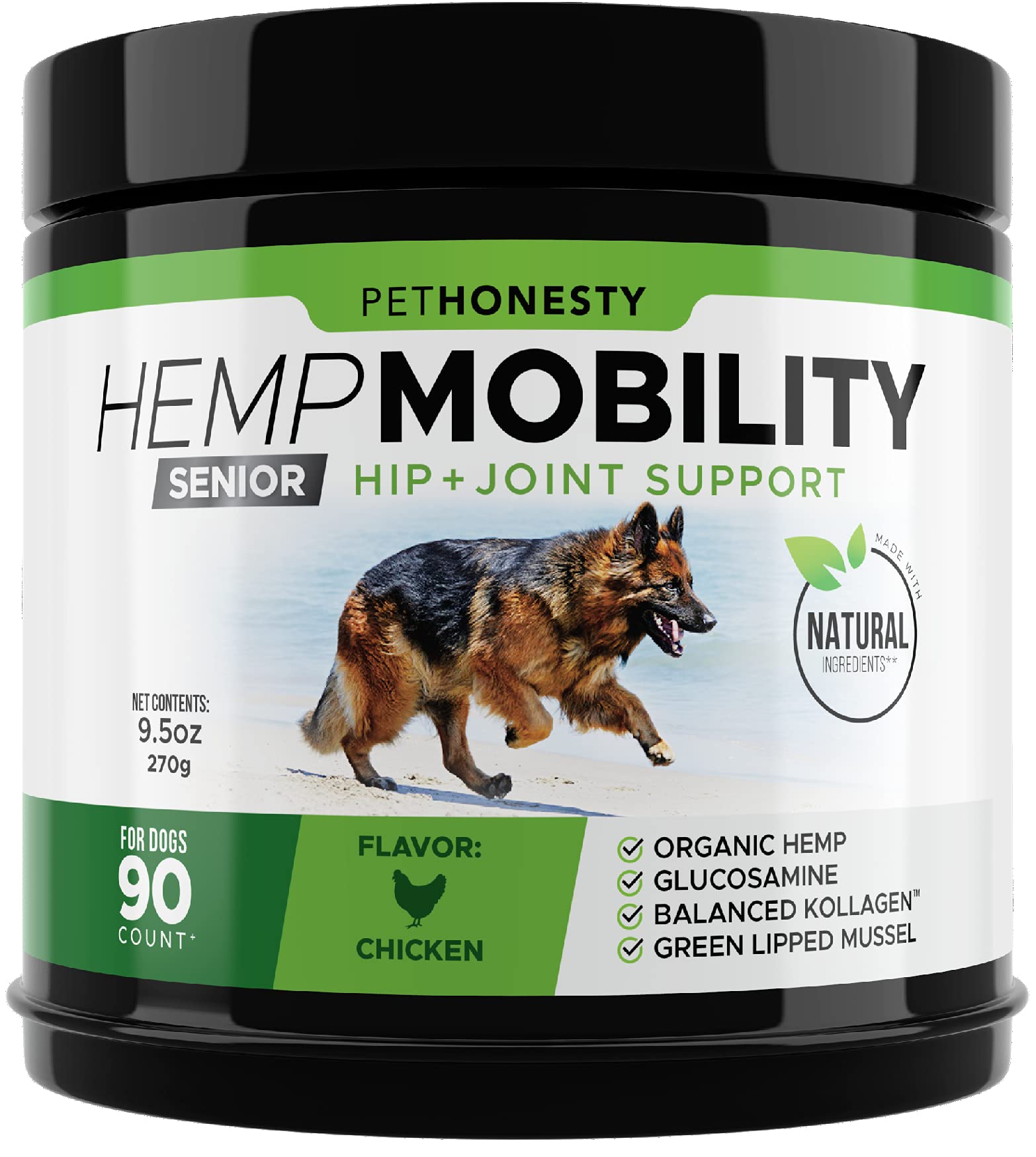 PetHonesty Senior Hemp Mobility - Hip & Joint Supplement for Older Dogs pet supplement