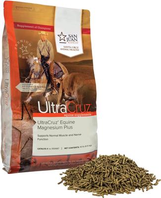 UltraCruz Equine Magnesium Plus Pellet Horse Supplement, 10-lb bag horse calming & behavior supplement