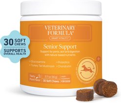 Veterinary Formula Smart Vitality Senior Support Pork Flavored Soft Chew Supplement for Senior Dogs