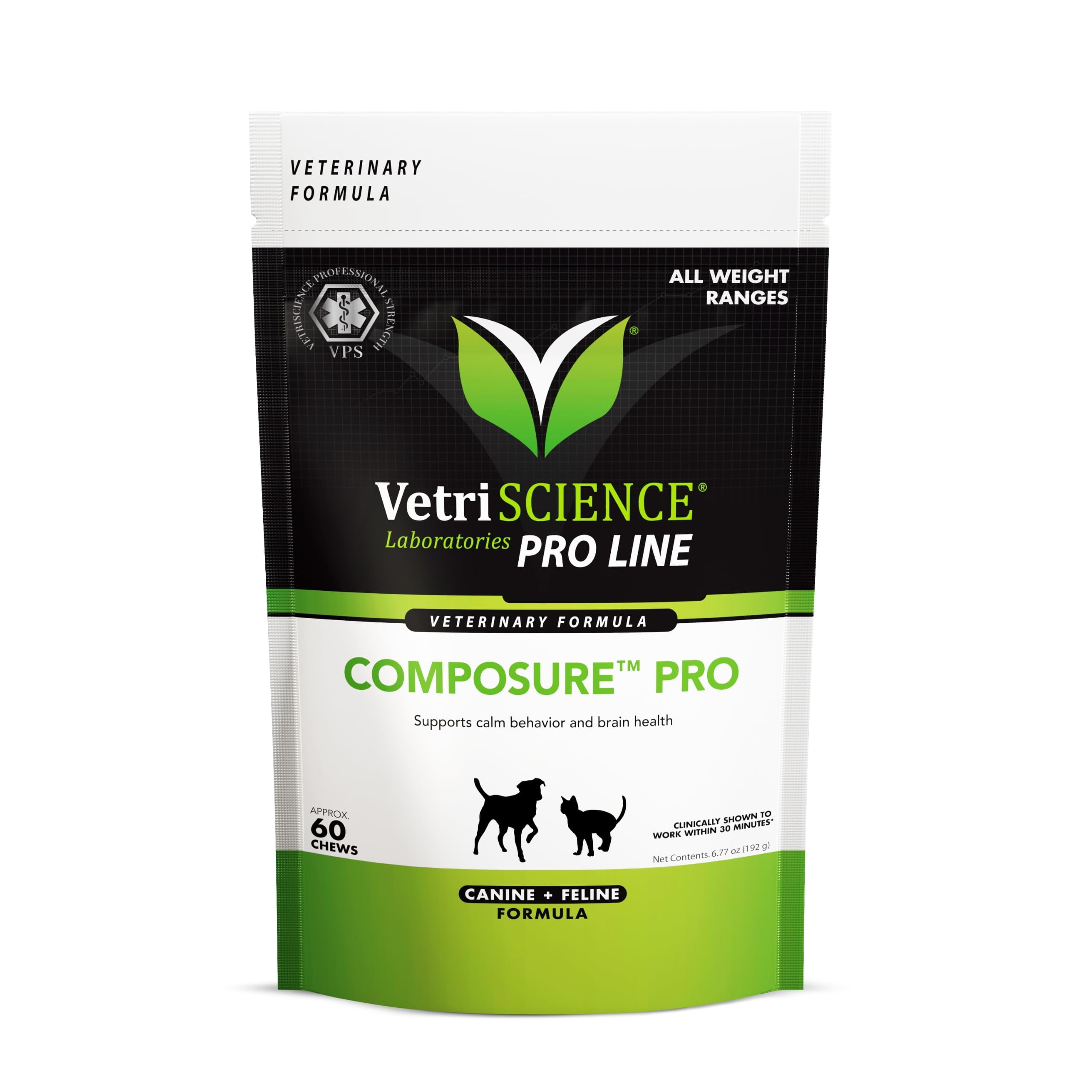 VetriScience Composure Pro Chews - Advanced Calming Support for Cats & Dogs