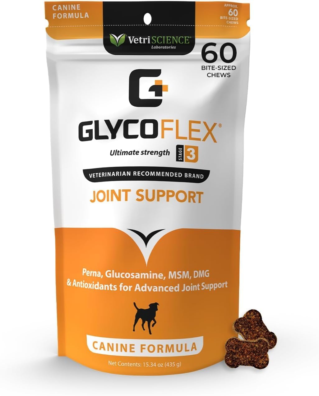 VetriScience Laboratories - GlycoFlex 3 Hip and Joint Supplement for Dogs - Advanced Joint Support for Senior Dogs pet supplement