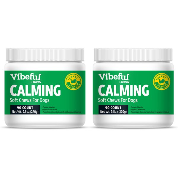Vibeful Calming Hemp Chicken Flavored Soft Chews Calming Supplement for Dogs pet supplement
