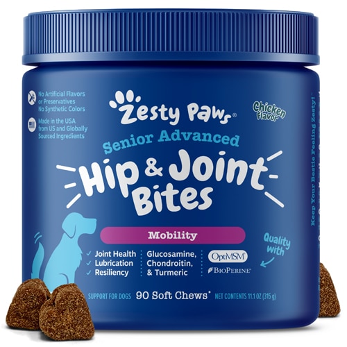 Zesty Paws Senior Advanced Glucosamine for Dogs