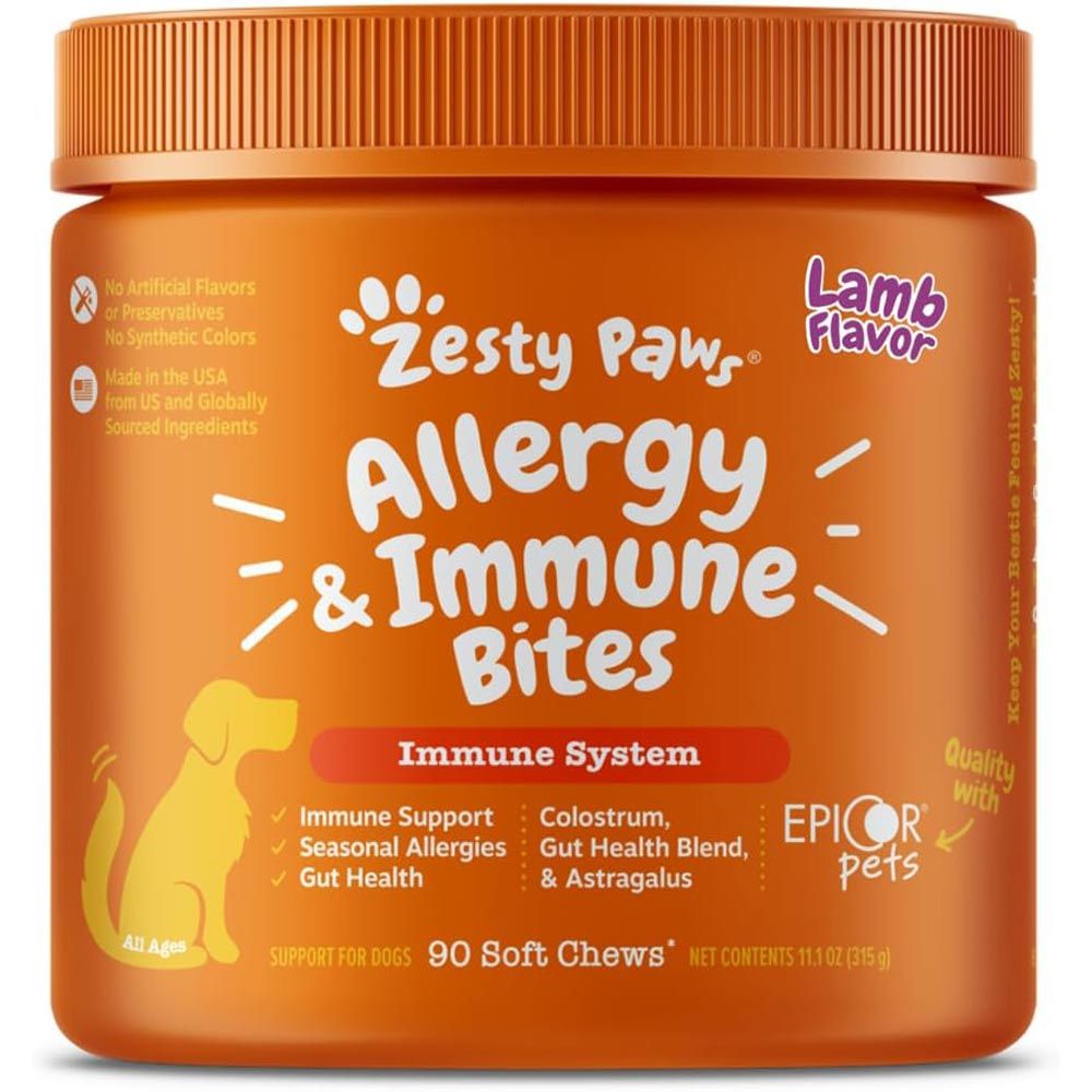 Zesty Paws Aller-Immune Bites for Dogs with Lamb Flavor