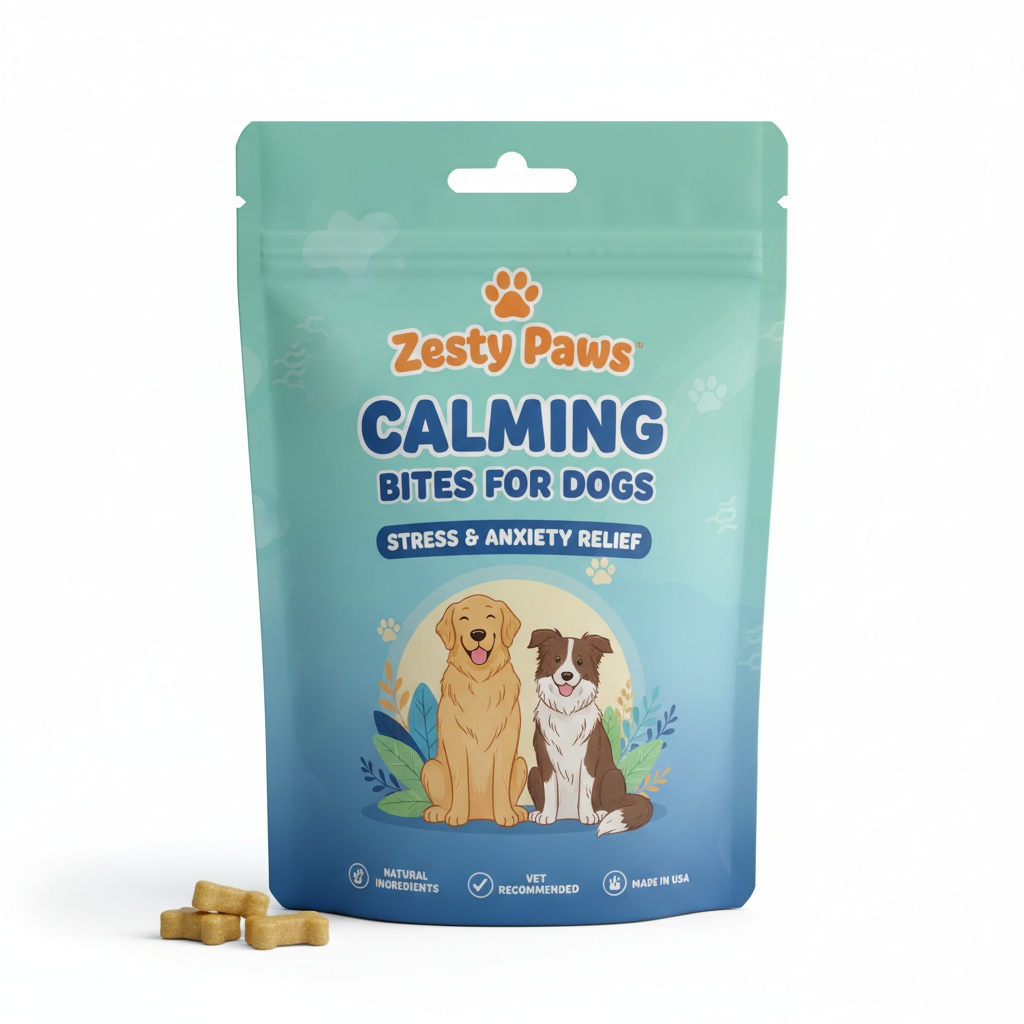 Zesty Paws Calming Bites for Dogs - Stress & Anxiety Relief calming & anxiety supplement