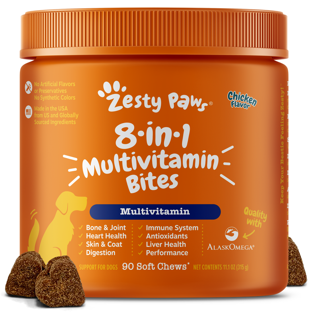 Zesty Paws Core Elements 8-in-1 Bites Multivitamin for Dogs pet supplement