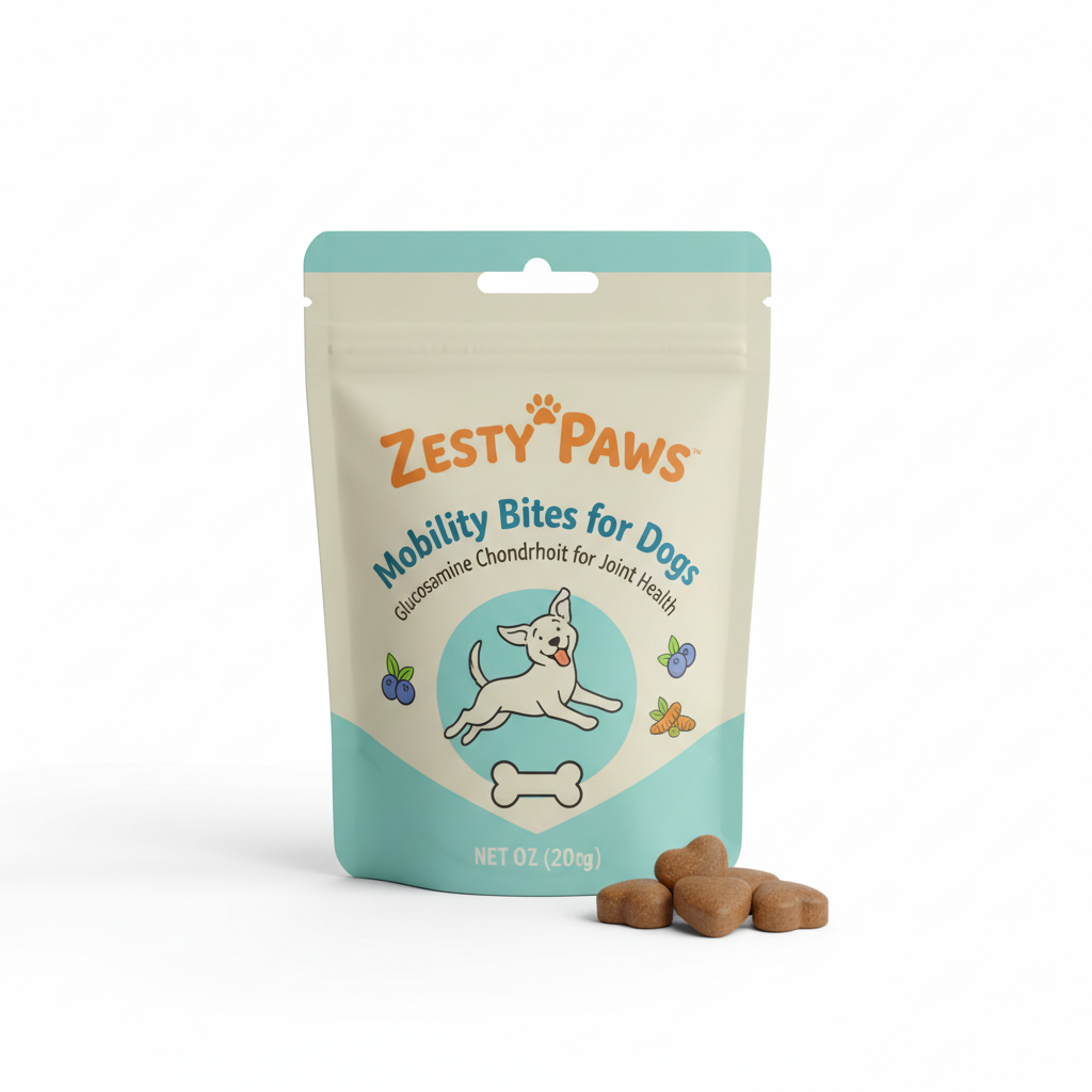 Zesty Paws Mobility Bites for Dogs - Glucosamine Chondroitin for Joint Health joint & hip supplement
