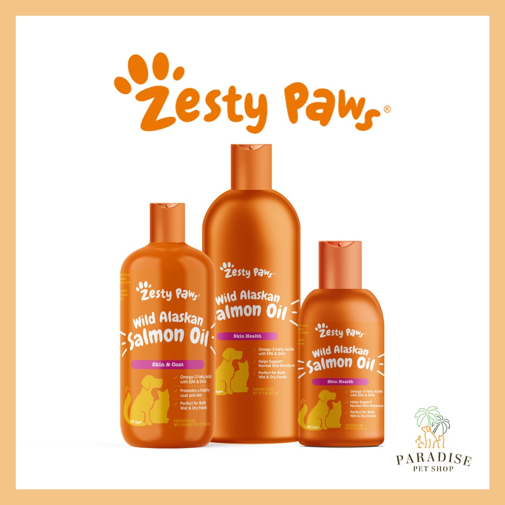 Zesty Paws Pure Wild Alaskan Salmon Oil for Dogs & Cats