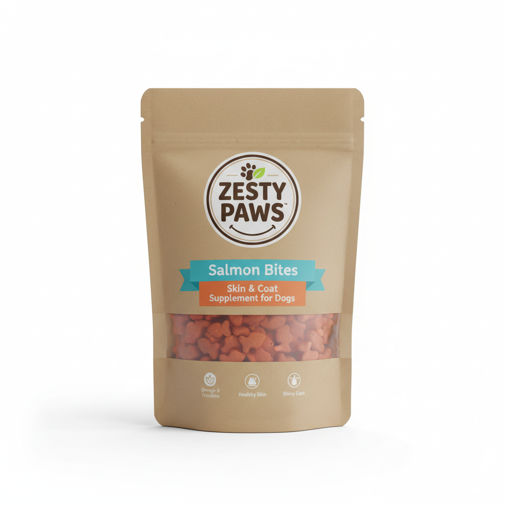 Zesty Paws Salmon Bites Skin & Coat Supplement for Dogs skin & coat supplement
