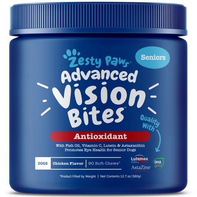 Zesty Paws Senior Vision Bites with Lutein & Zeaxanthin pet supplement