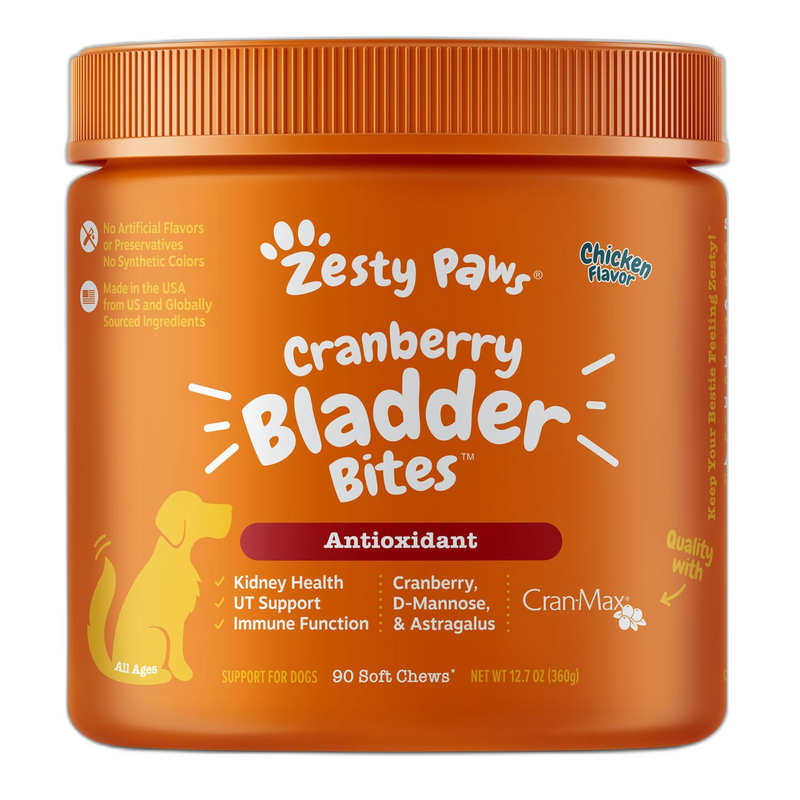 Zesty Paws Cranberry Bladder Bites for Dogs pet supplement