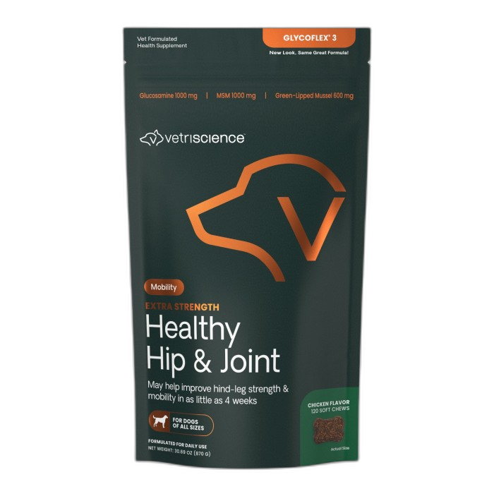 VetriScience GlycoFlex 3 Hip & Joint Support for Dogs pet supplement