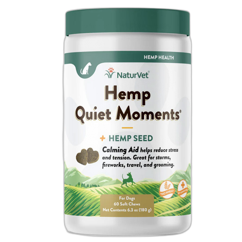 NaturVet Hemp Quiet Moments Calming Aid Plus Hemp Seed pet supplement