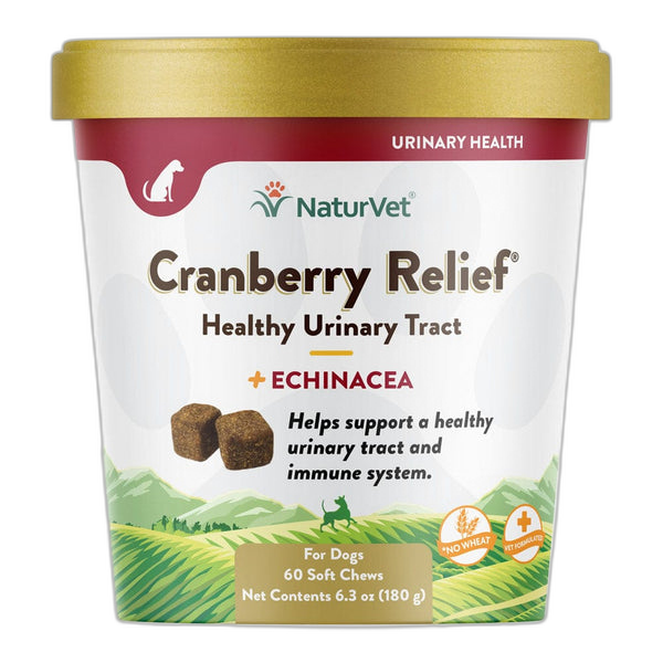 NaturVet Cranberry Relief Plus Echinacea Soft Chews for Dogs immune support supplement