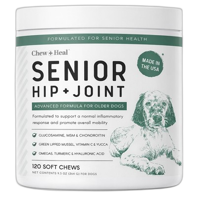 Chew + Heal, Senior Hip + Joint, For Dogs, 60 Soft Chews, 4.6 oz (132 g)
