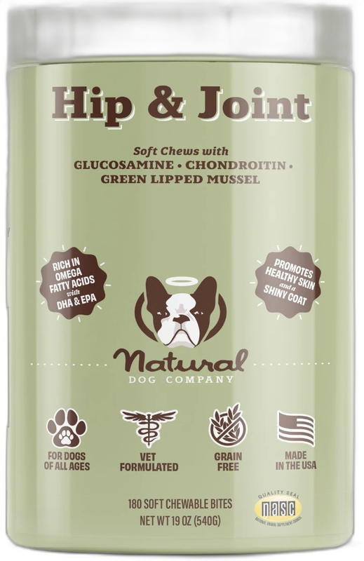 Natural Dog Company, Hip & Joint, For Dogs, All Ages, 90 Soft Chewable Bites, 9.5 oz (270 g)