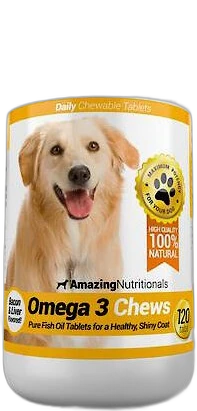 Amazing Nutritionals Omega-3 Fish Oil Chew Treats for Dogs