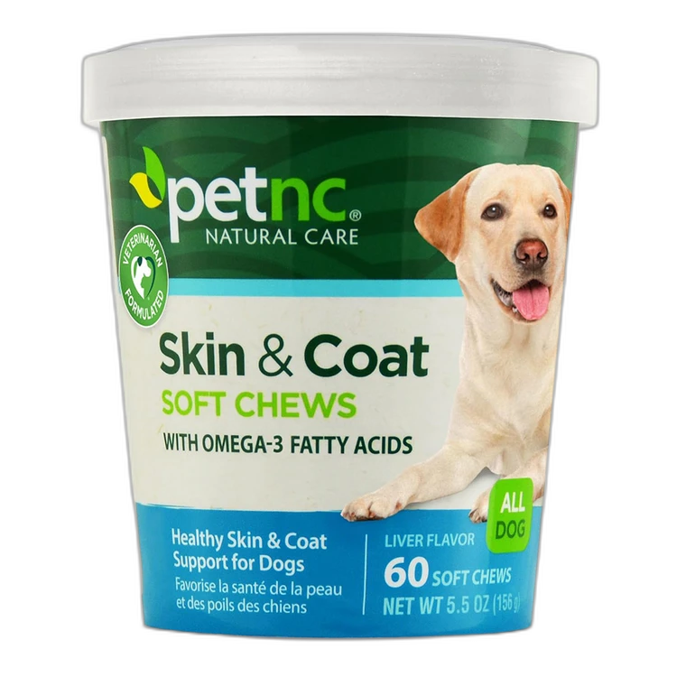 PetNC Natural Care Skin and Coat Soft Chews for Dogs pet supplement