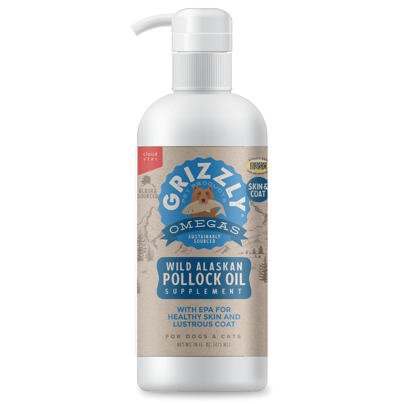 Grizzly Pollock Oil Supplement for Dogs & Cats